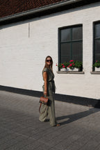 Aveline mouwloze blouse zachtgroen