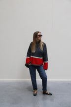 Colette trui met rode streep