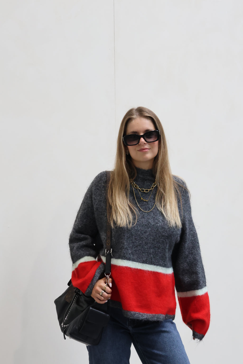 Colette trui met rode streep
