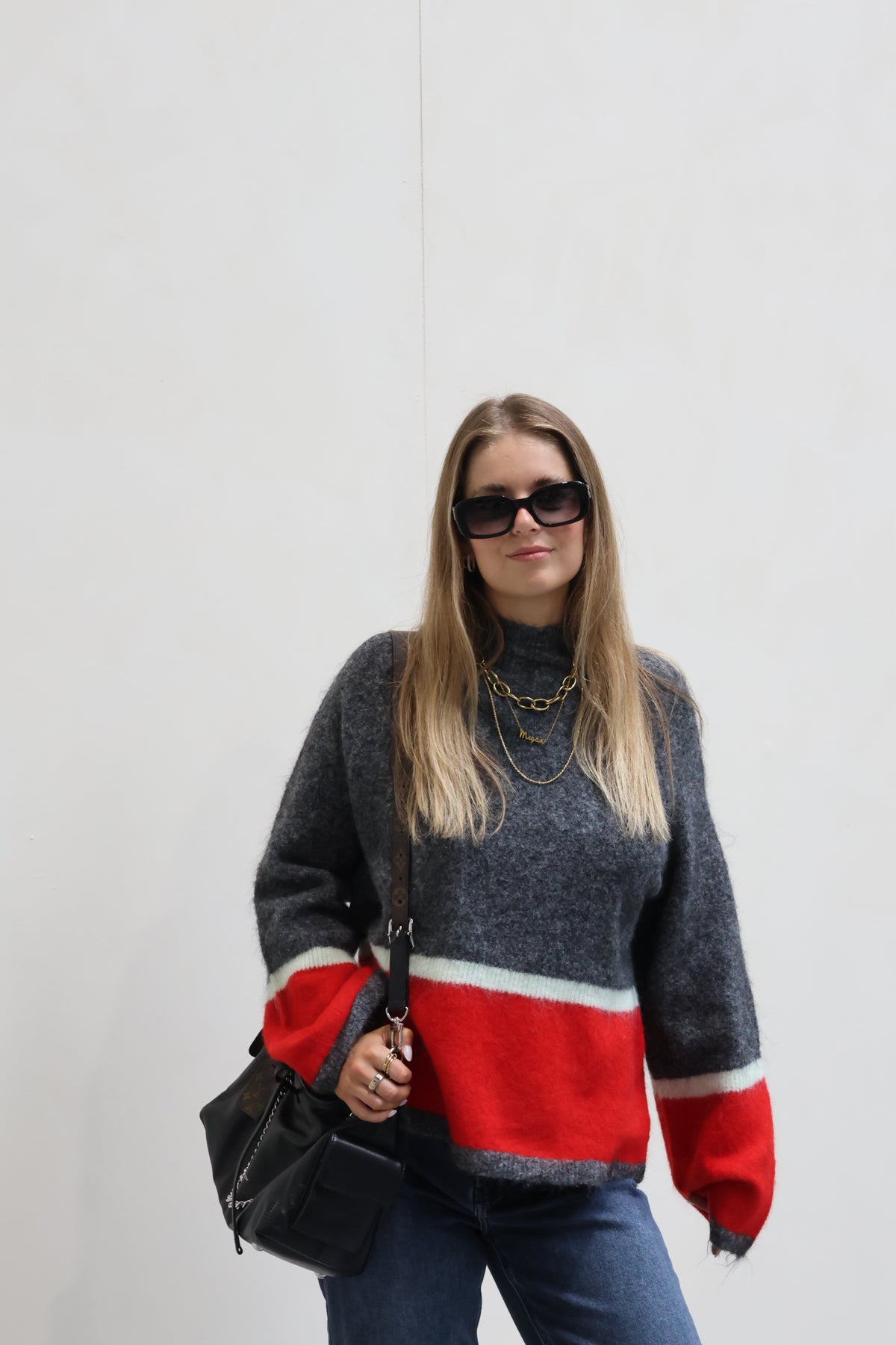 Colette trui met rode streep