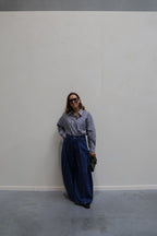 Fiebe gestreepte blouse 'mon amour' marine