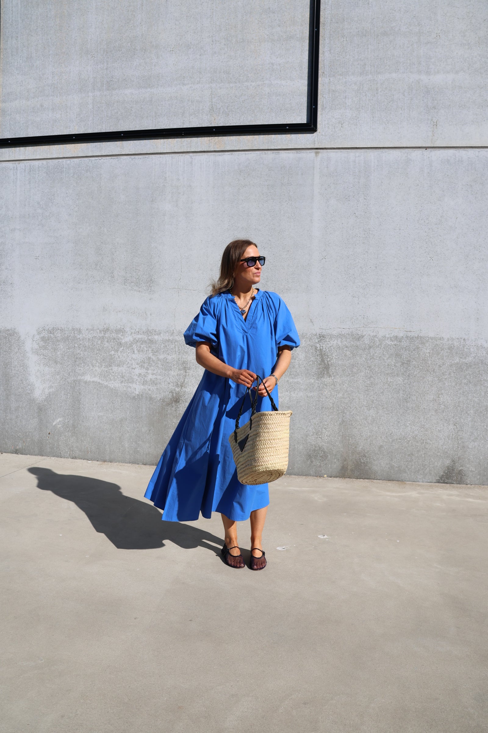 Ruby maxi jurk kobaltblauw