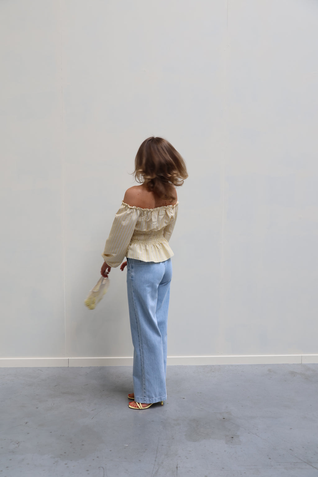 Rafaella offshoulder blouse geel