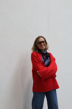 Senna trui met wijde mouw rood