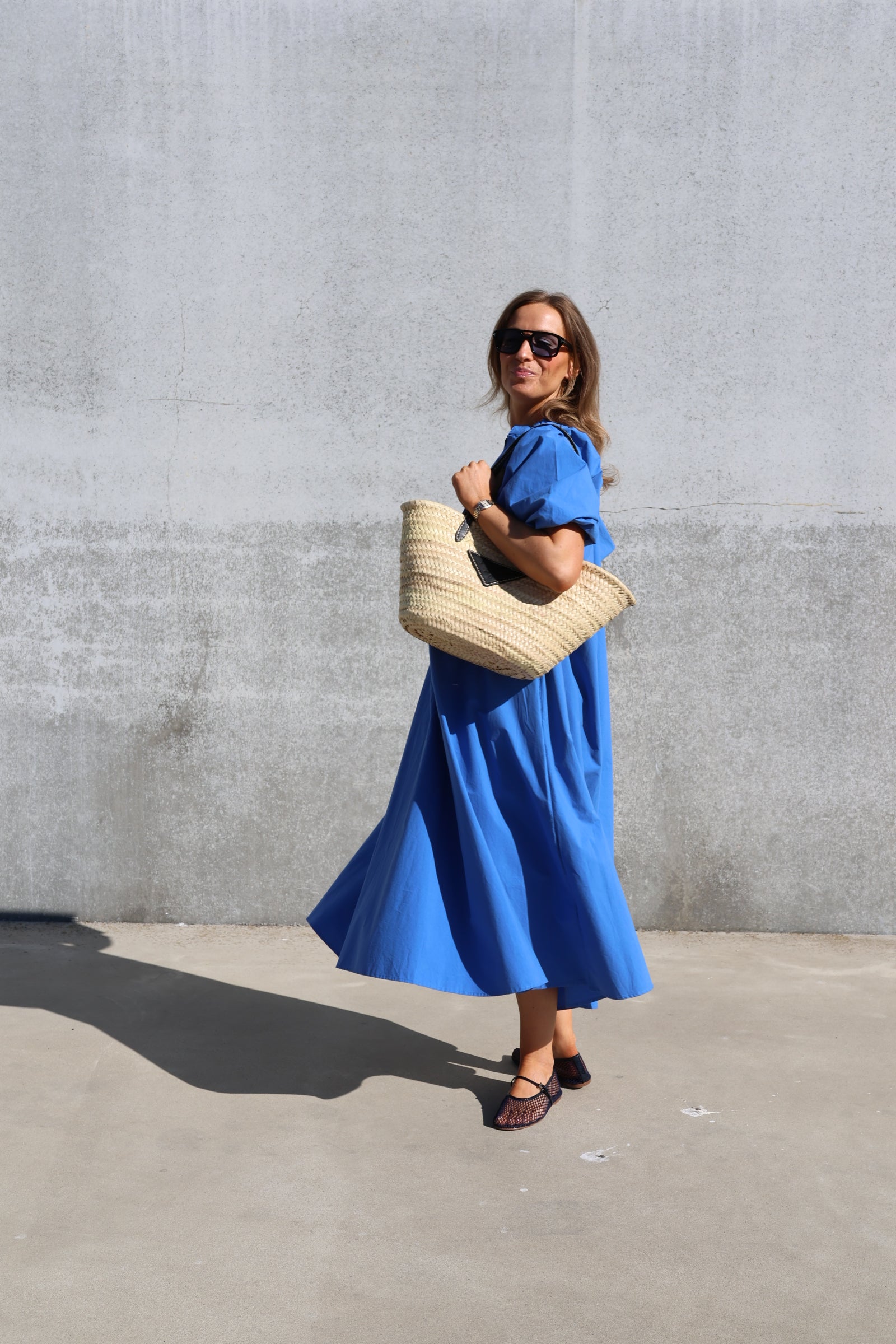 Ruby maxi jurk kobaltblauw