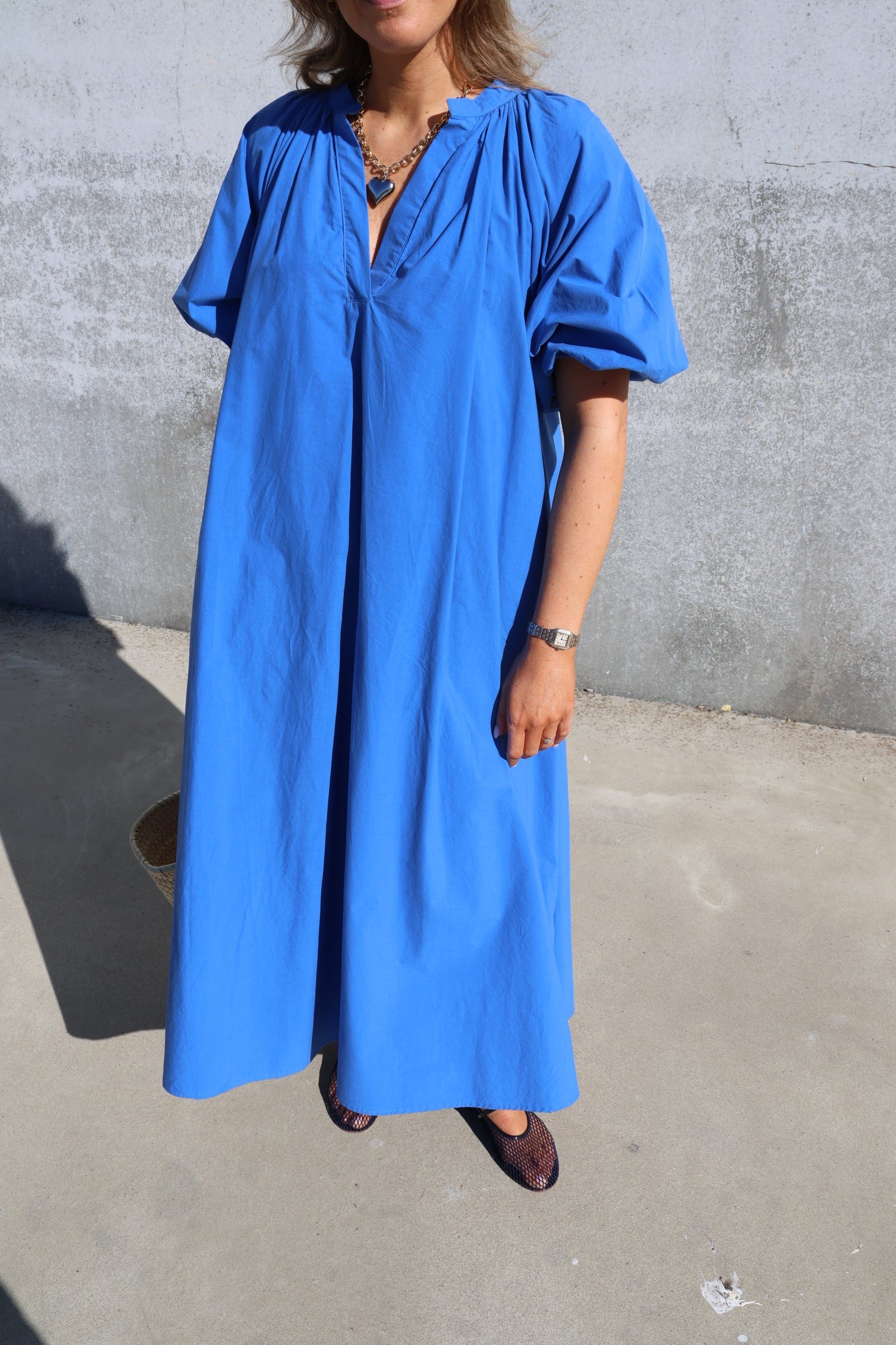 Ruby maxi jurk kobaltblauw