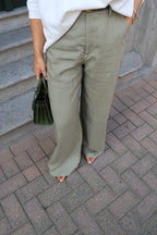 Aveline pantalon zachtgroen