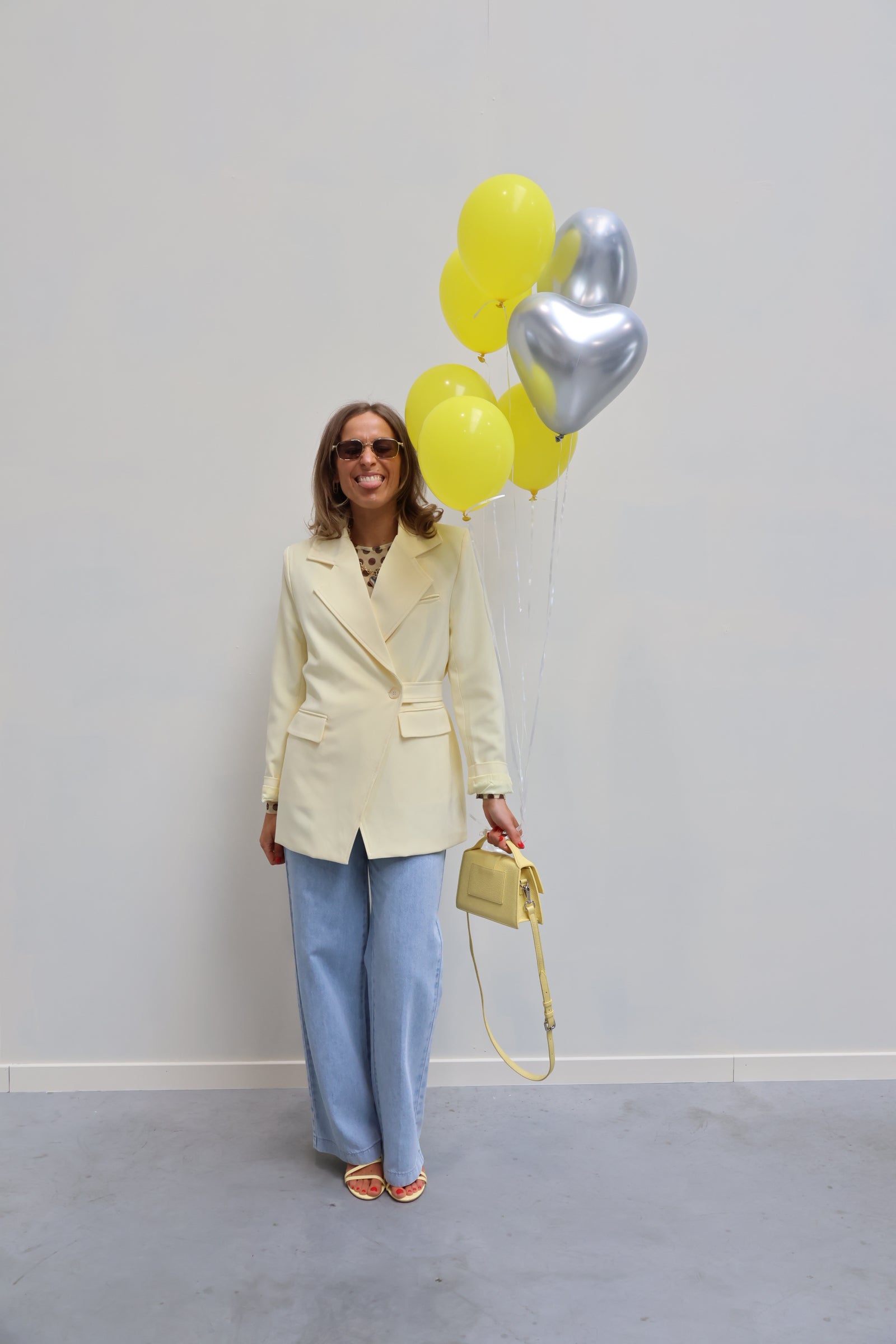 Flore detail blazer geel