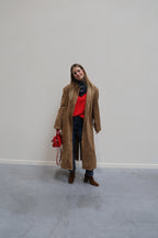 Danielle lange suéde mantel camel