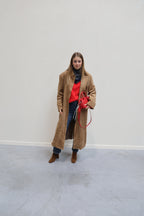 Danielle lange suéde mantel camel