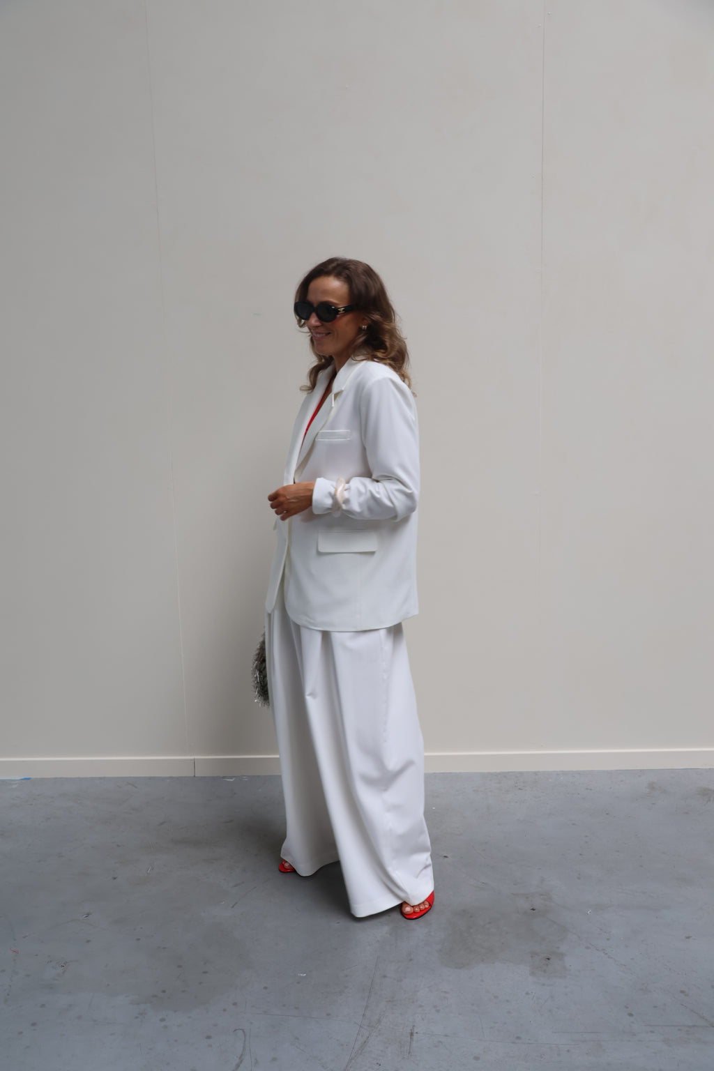 Frea detail broek wit