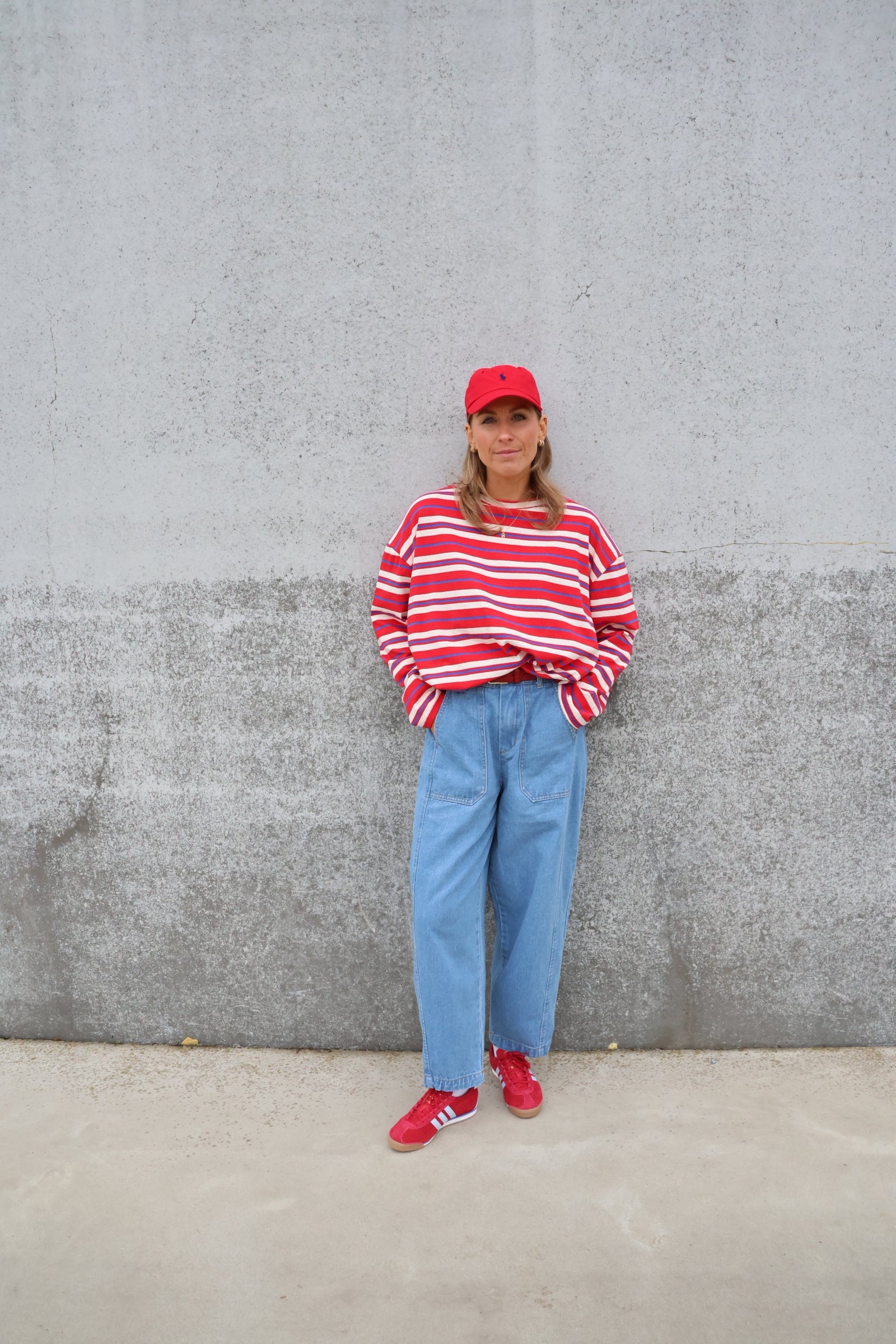 Nomi cropped sweater rood