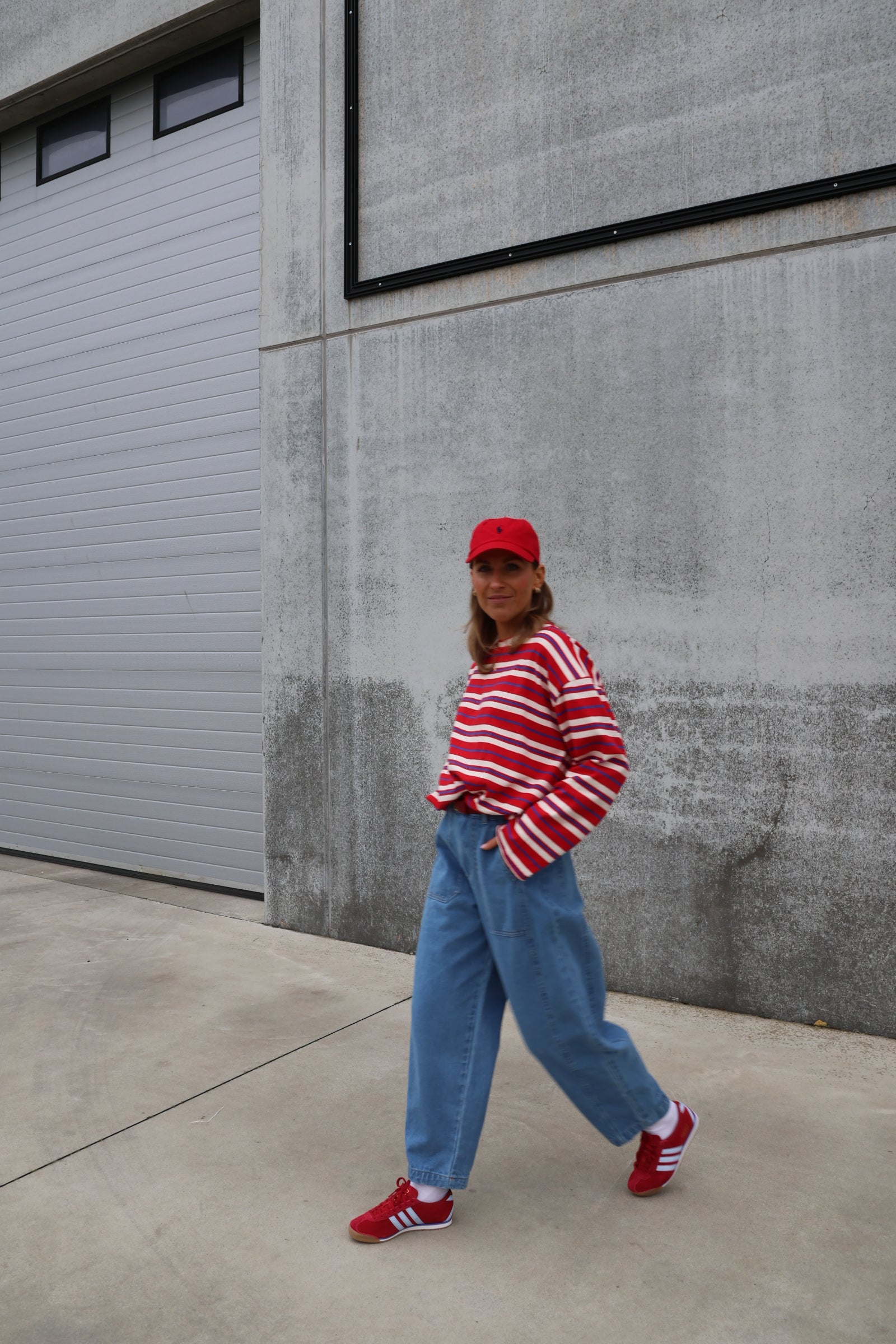 Nomi cropped sweater rood