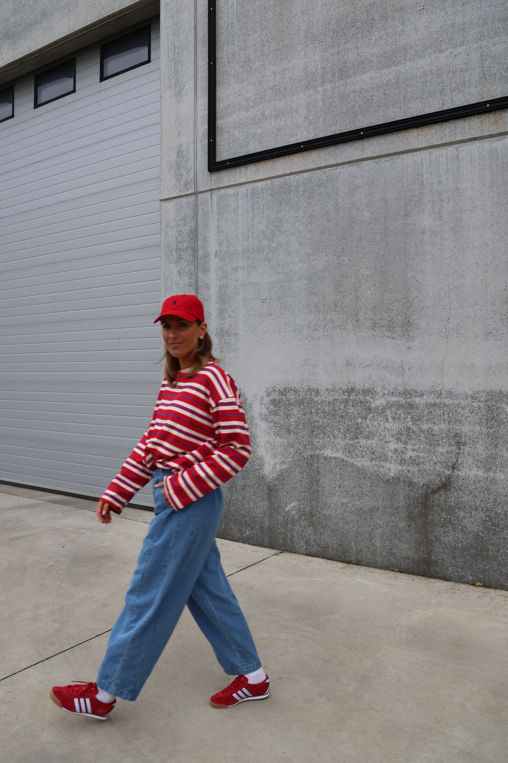 Nomi cropped sweater rood