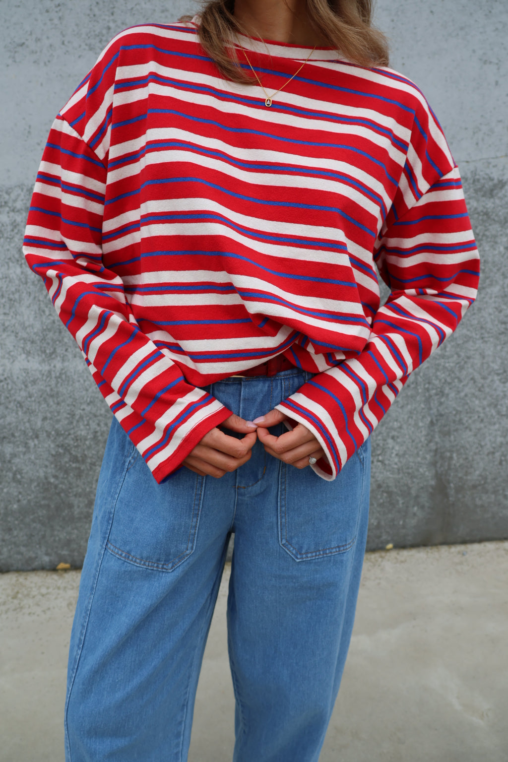 Nomi cropped sweater rood