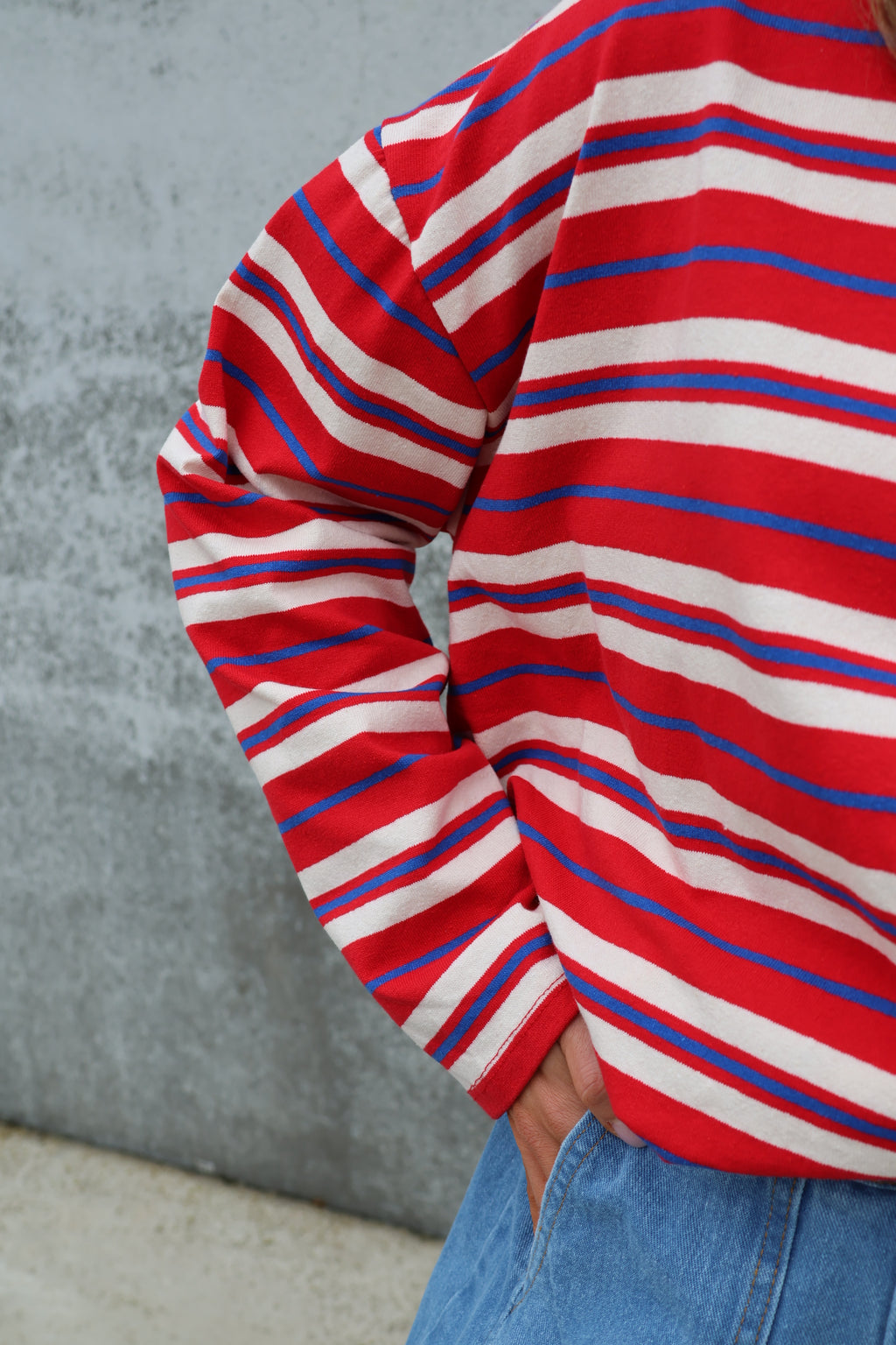 Nomi cropped sweater rood