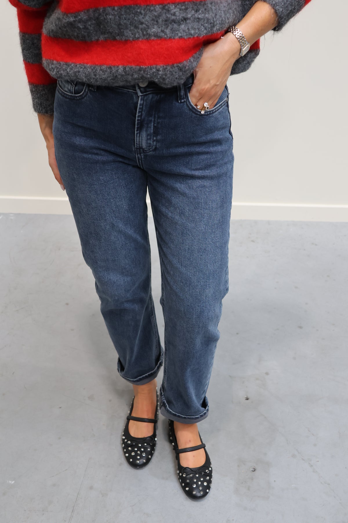 Lola ankle momfit jeans dark denim
