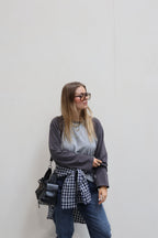 Amy longsleeve grijs/donkergrijs