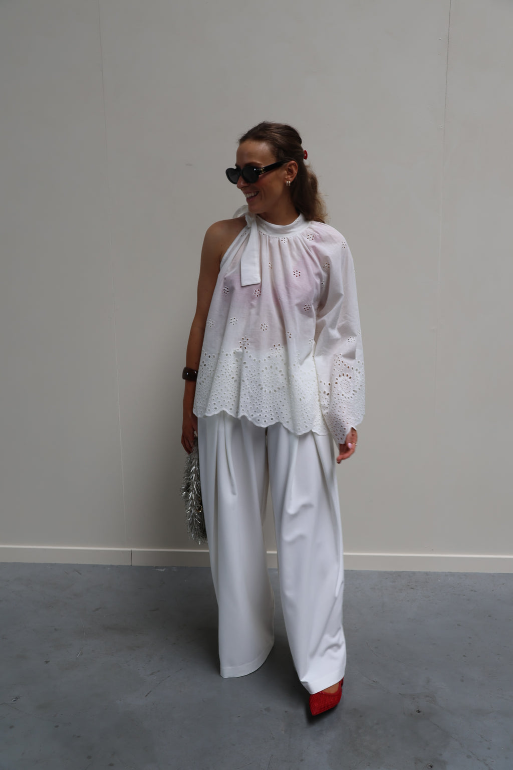 Frea detail broek wit