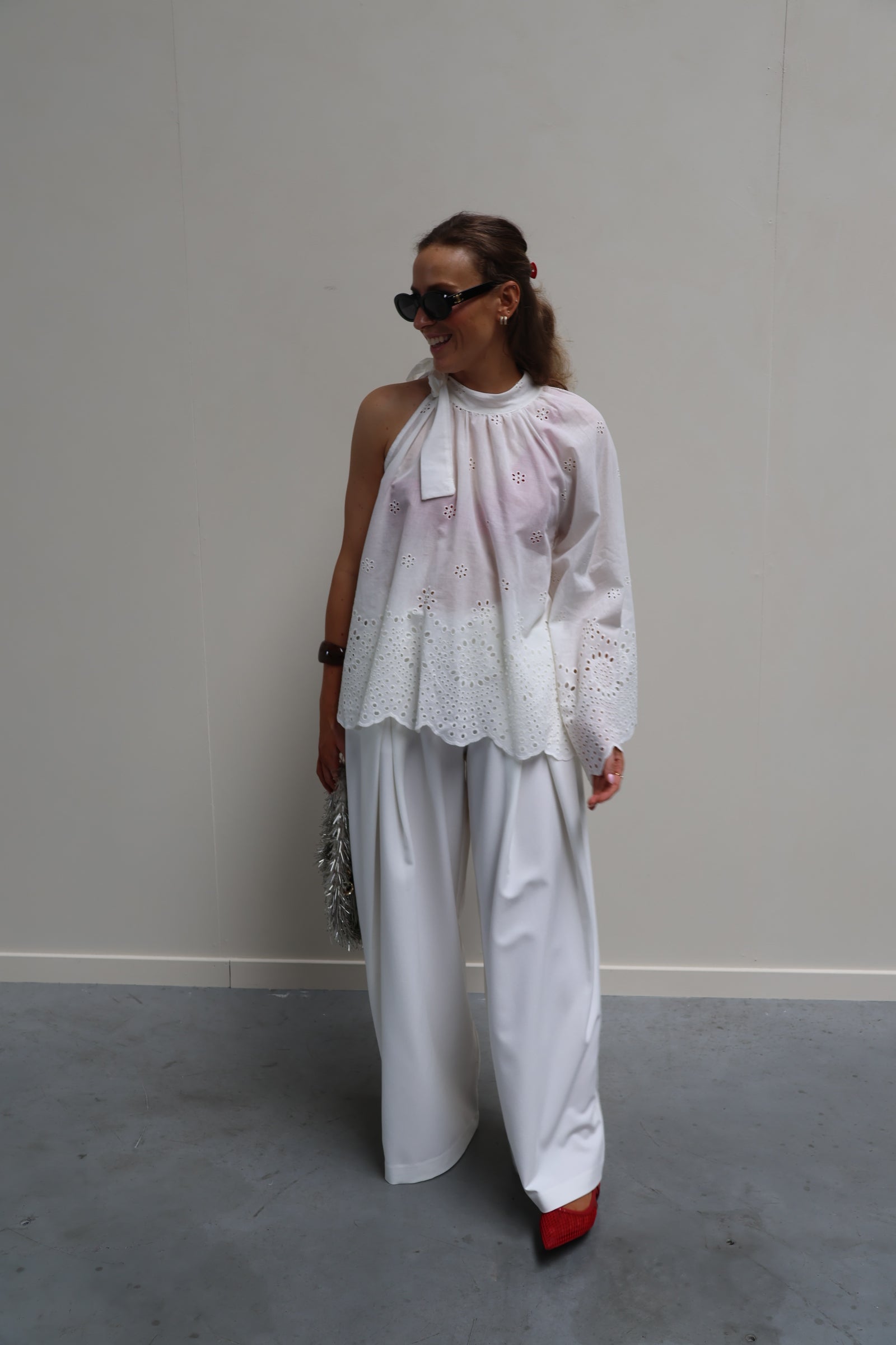 Frea detail broek wit