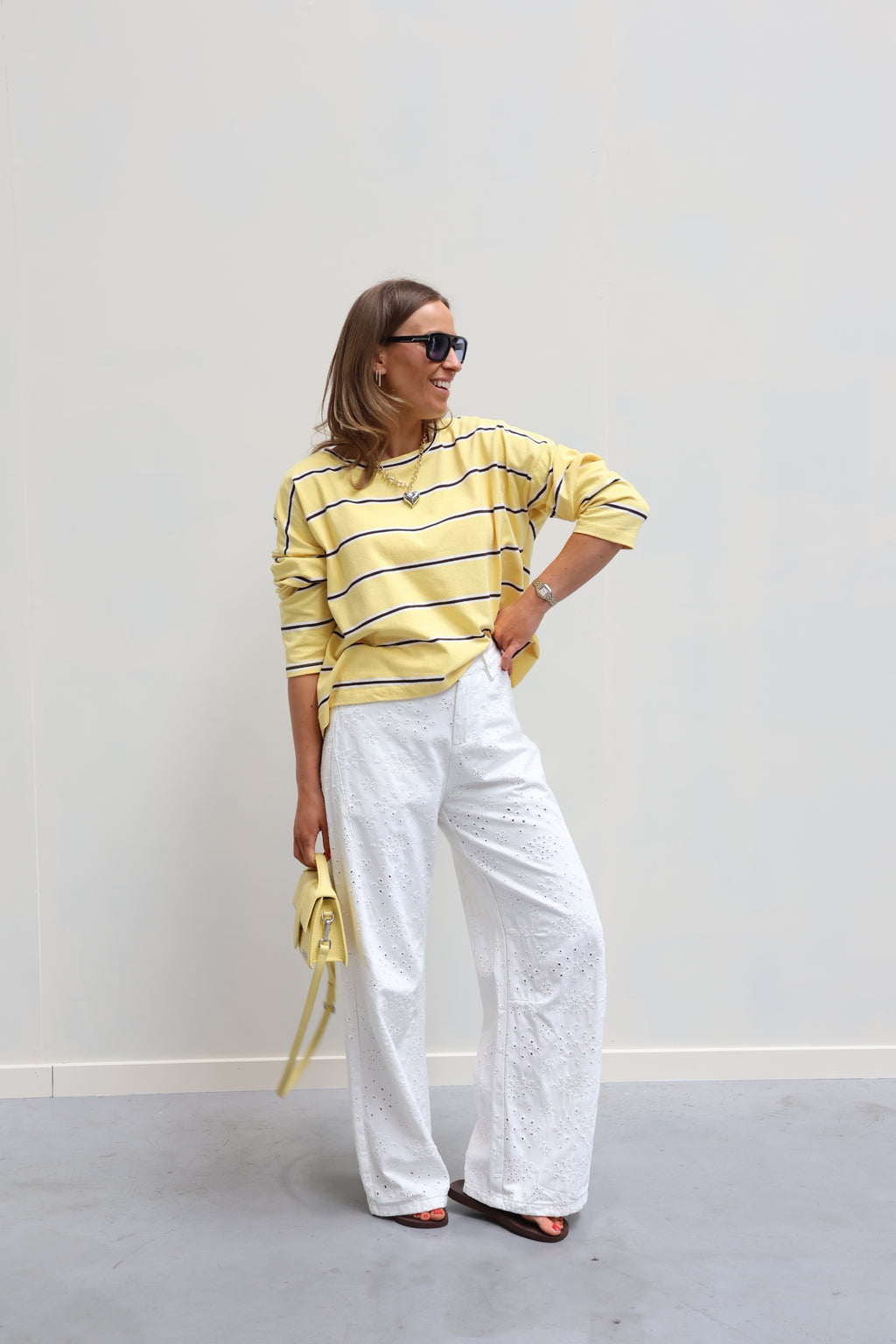 Alexe broderie jeans wit