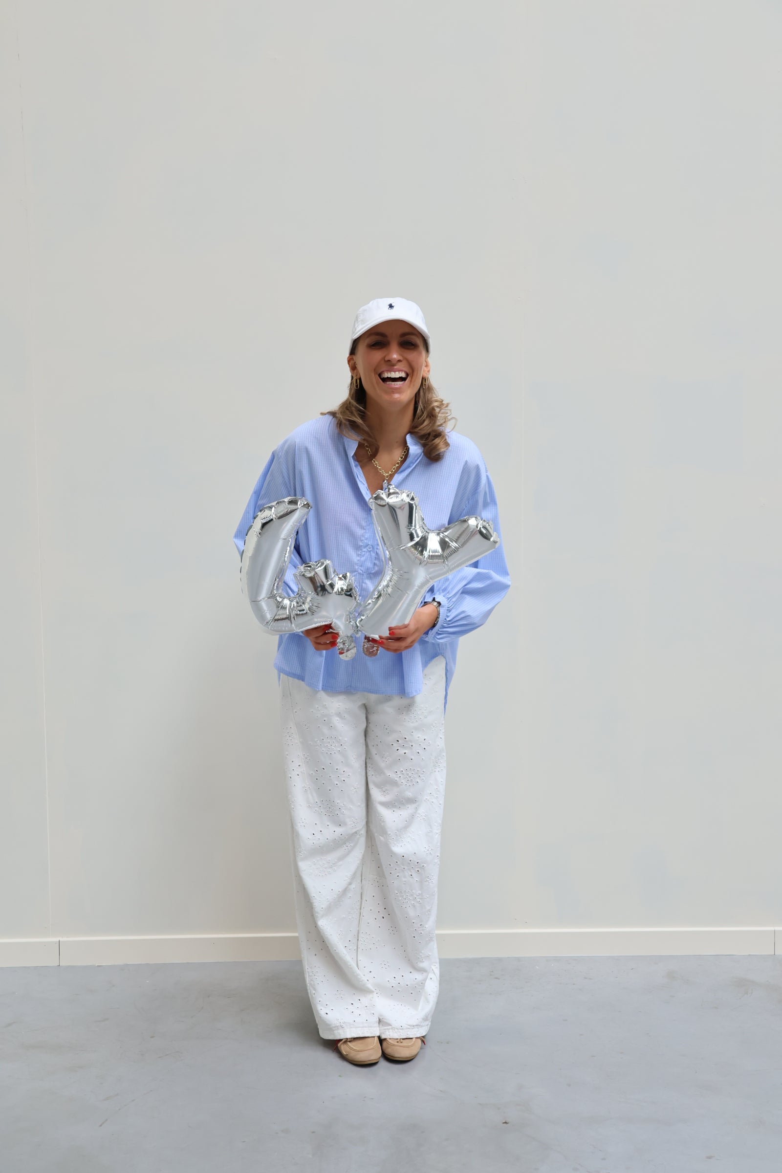 Bloom oversized blouse blauw