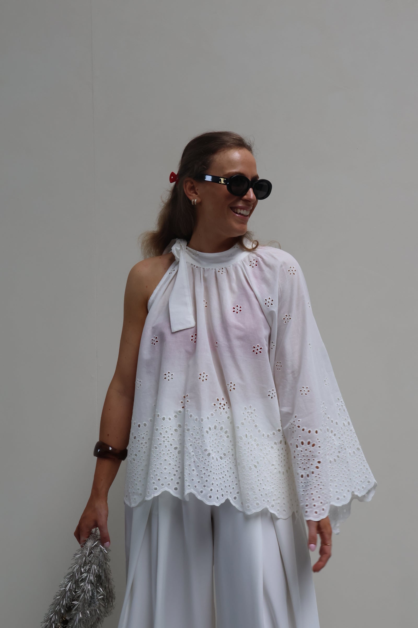 Alice broderie blouse wit