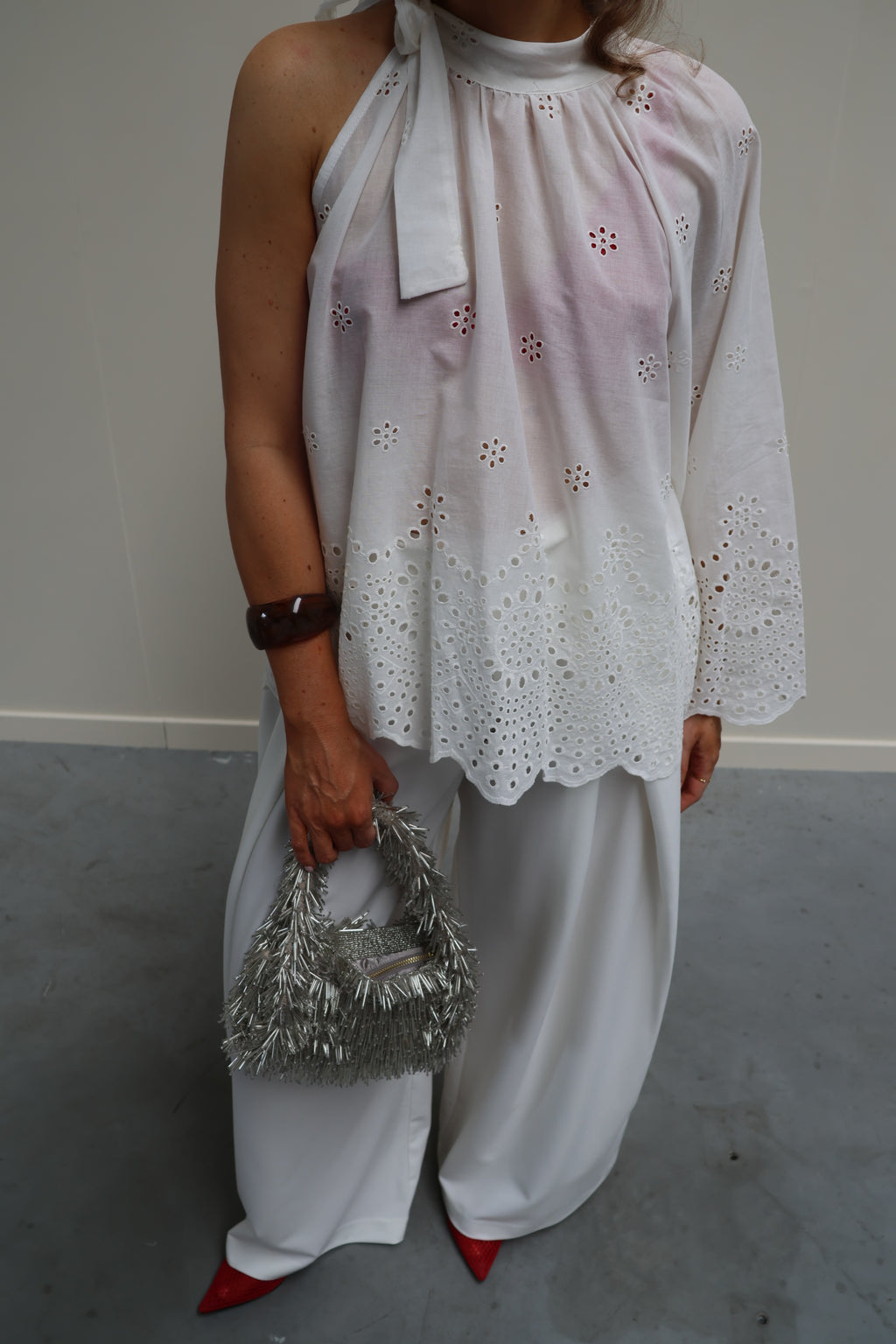 Frea detail broek wit