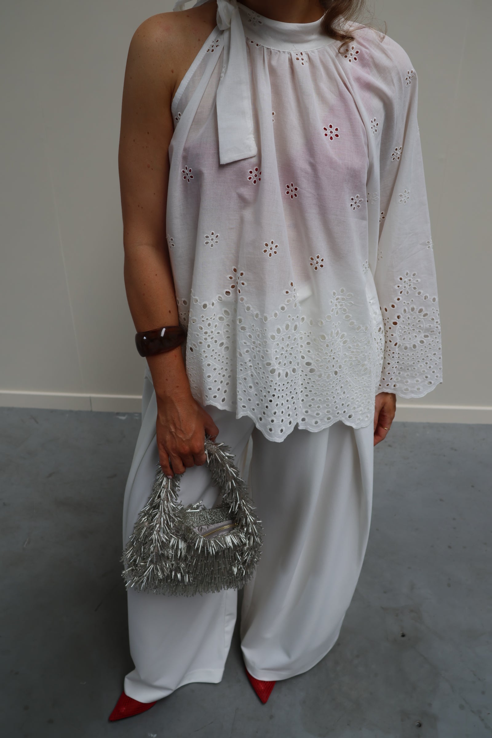 Frea detail broek wit
