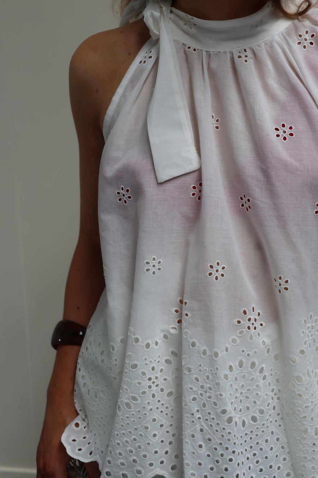 Alice broderie blouse wit
