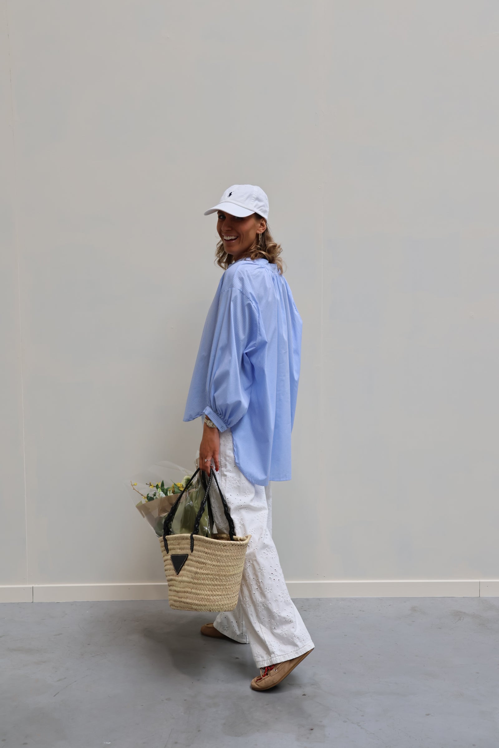 Bloom oversized blouse blauw