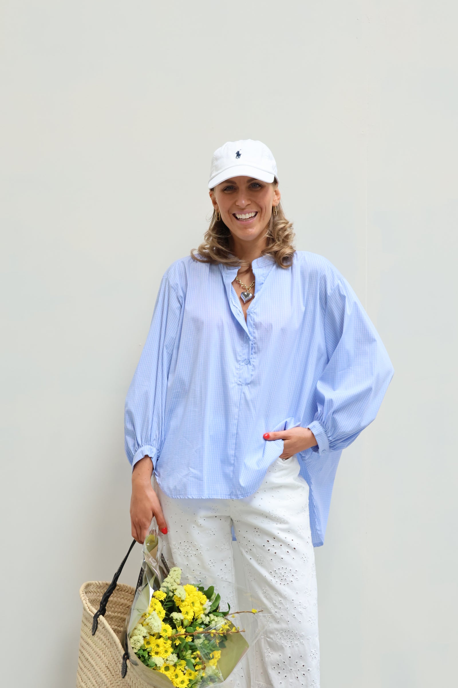 Bloom oversized blouse blauw