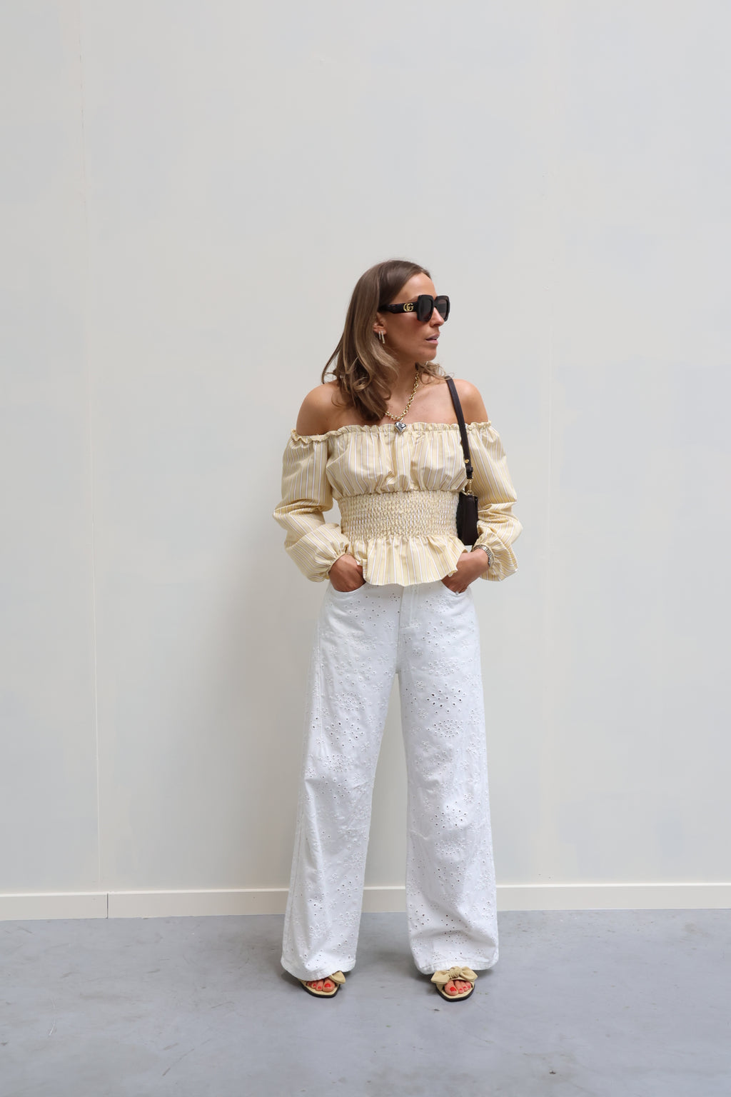 Alexe broderie jeans wit