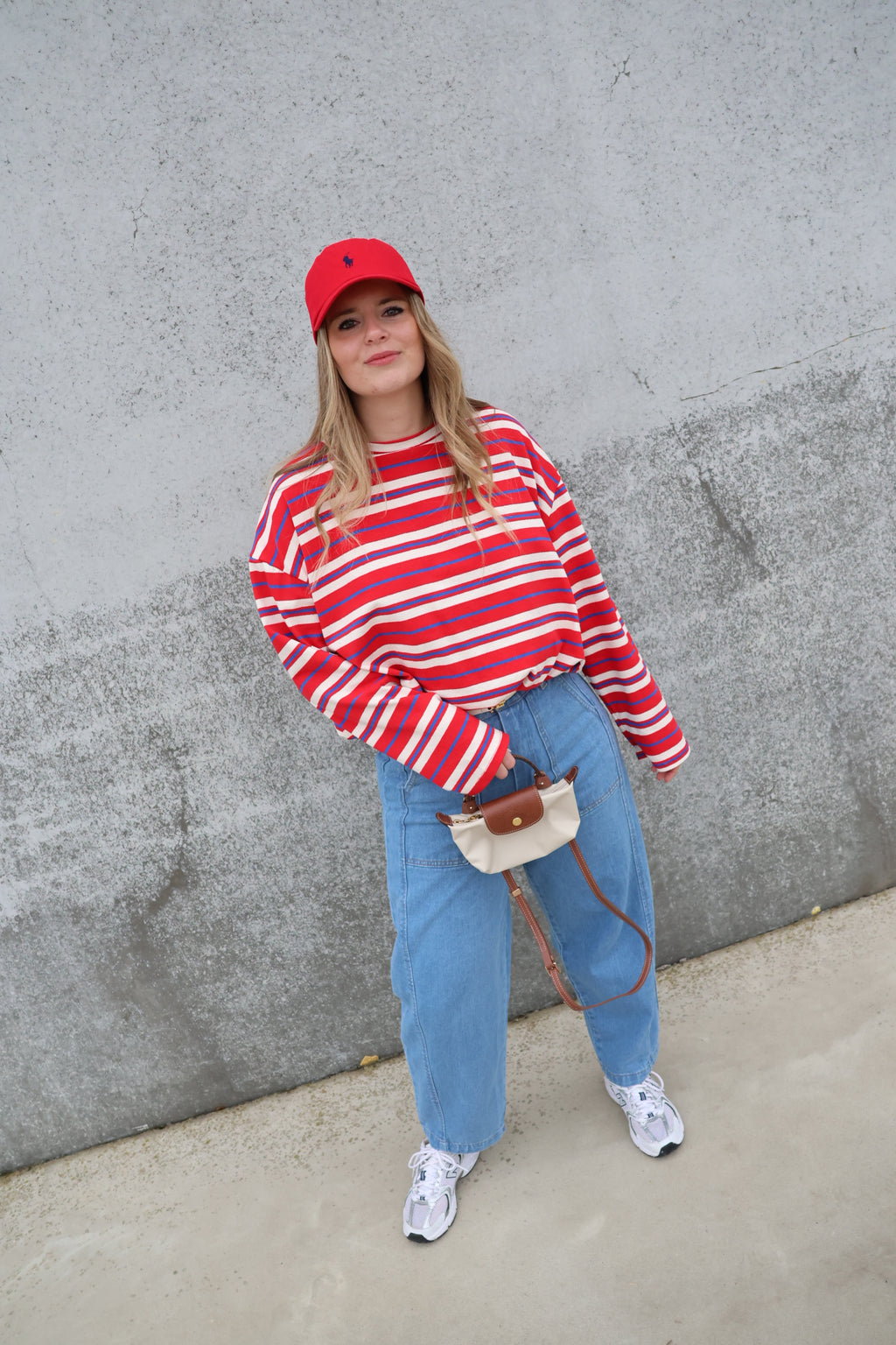 Nomi cropped sweater rood