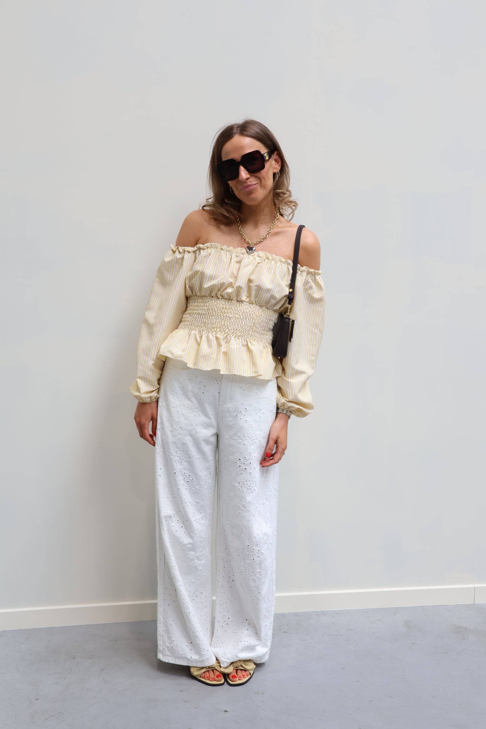 Alexe broderie jeans wit