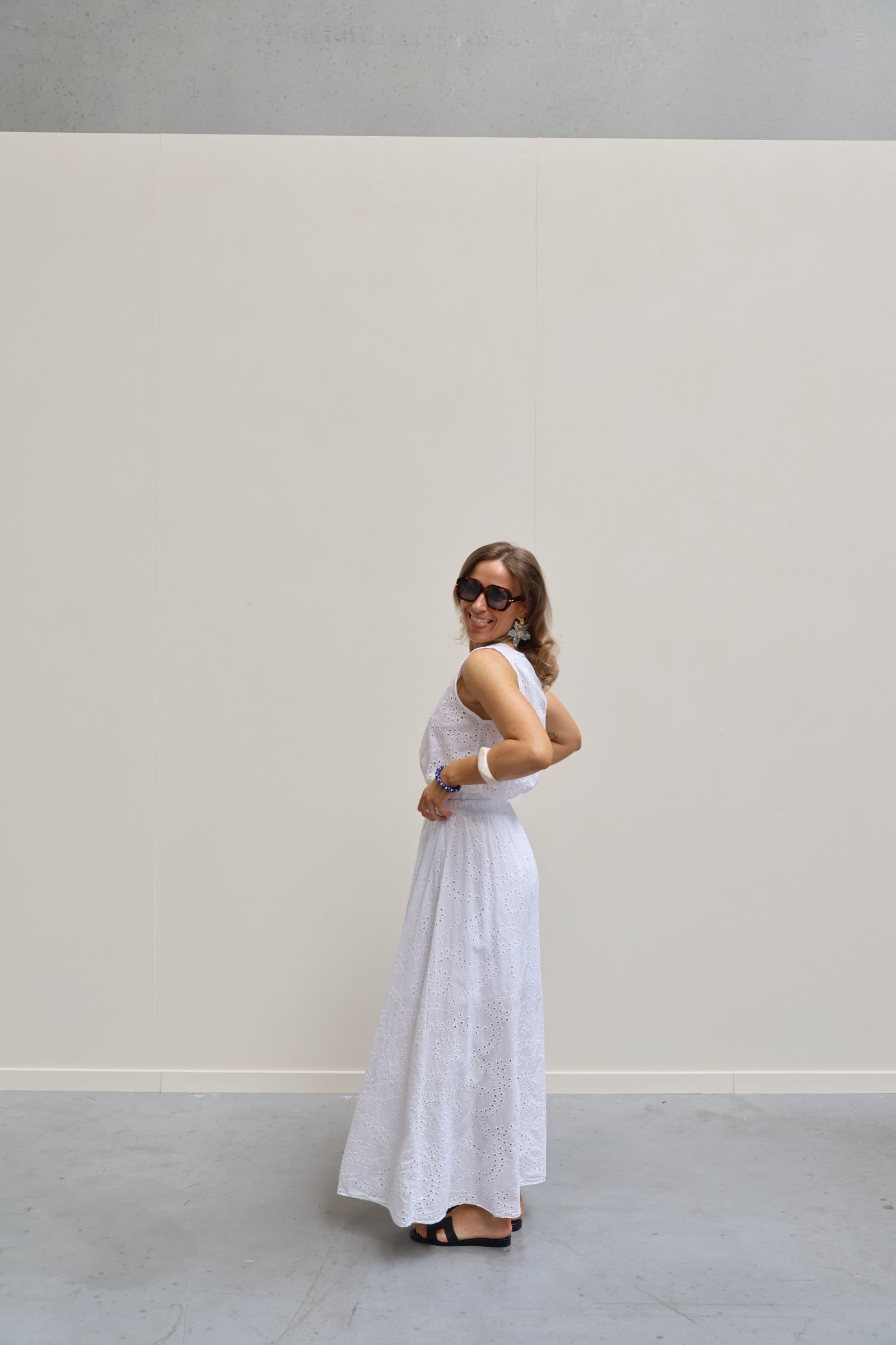 Olivia broderie set wit