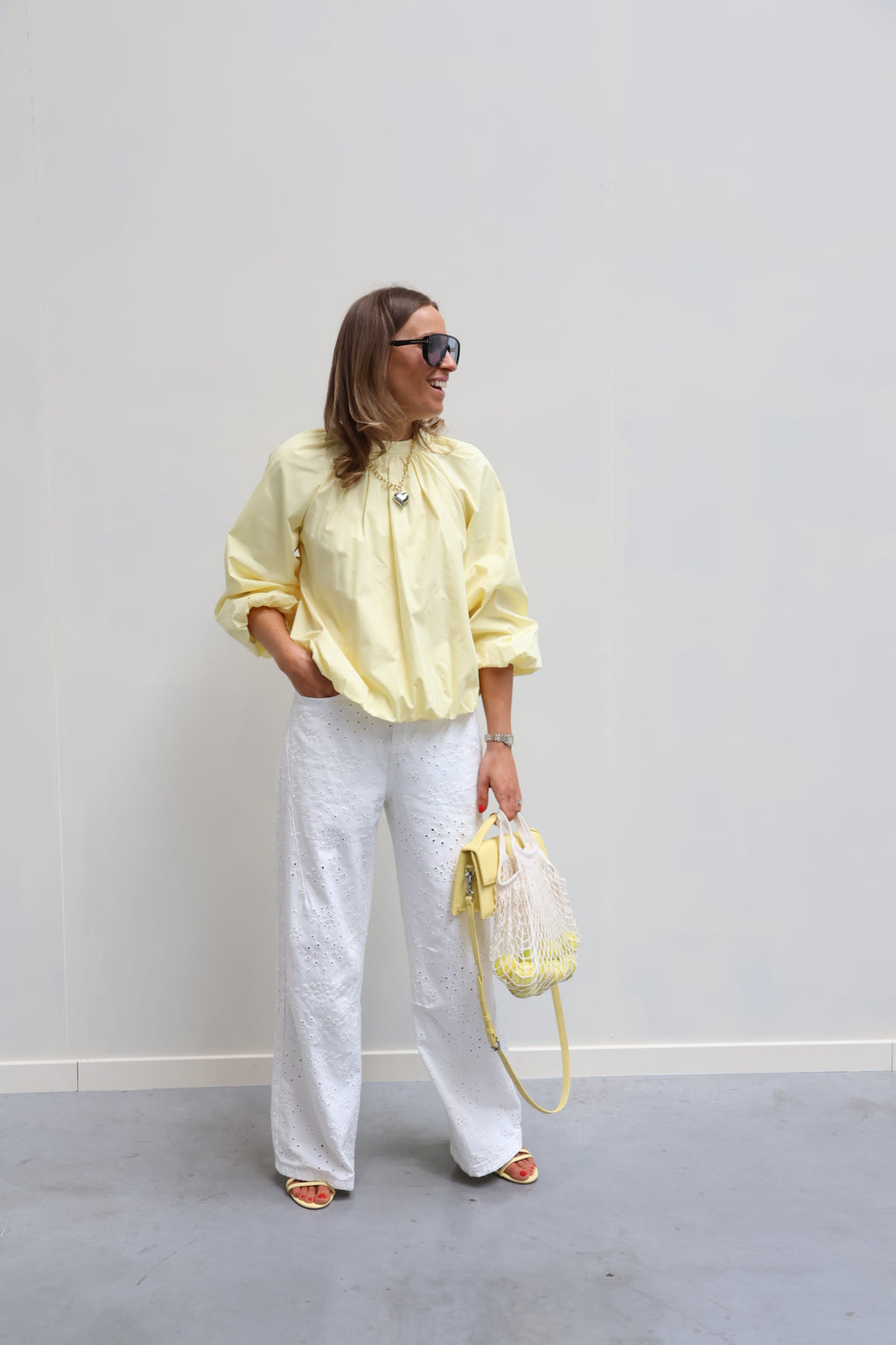 PRE-ORDER Rio open rug blouse geel