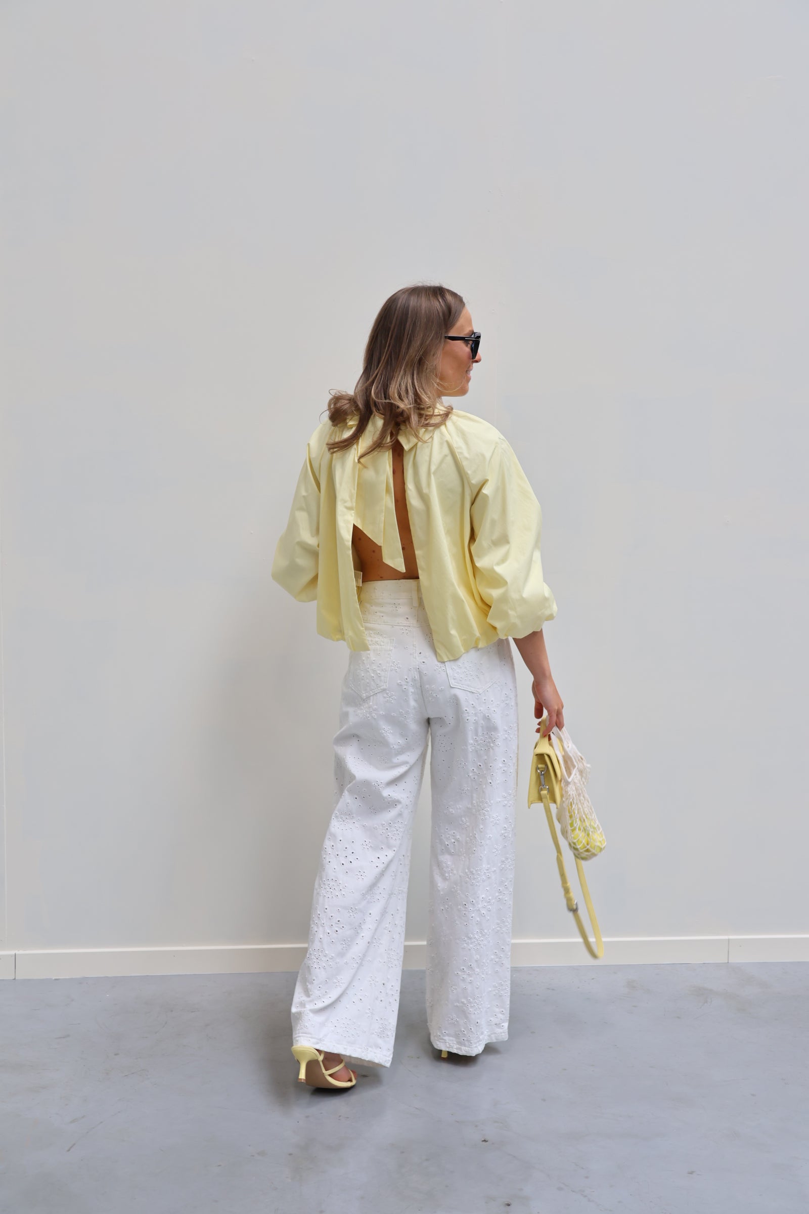 PRE-ORDER Rio open rug blouse geel