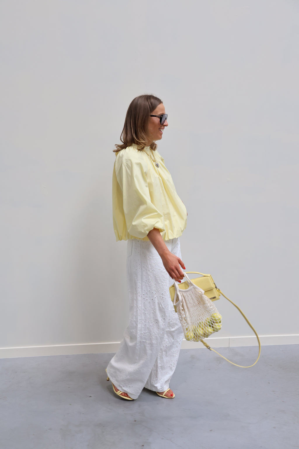 PRE-ORDER Rio open rug blouse geel