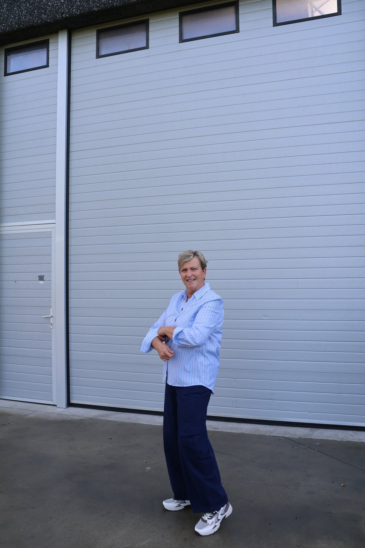 Maud cargo broek met rekkerband inktblauw