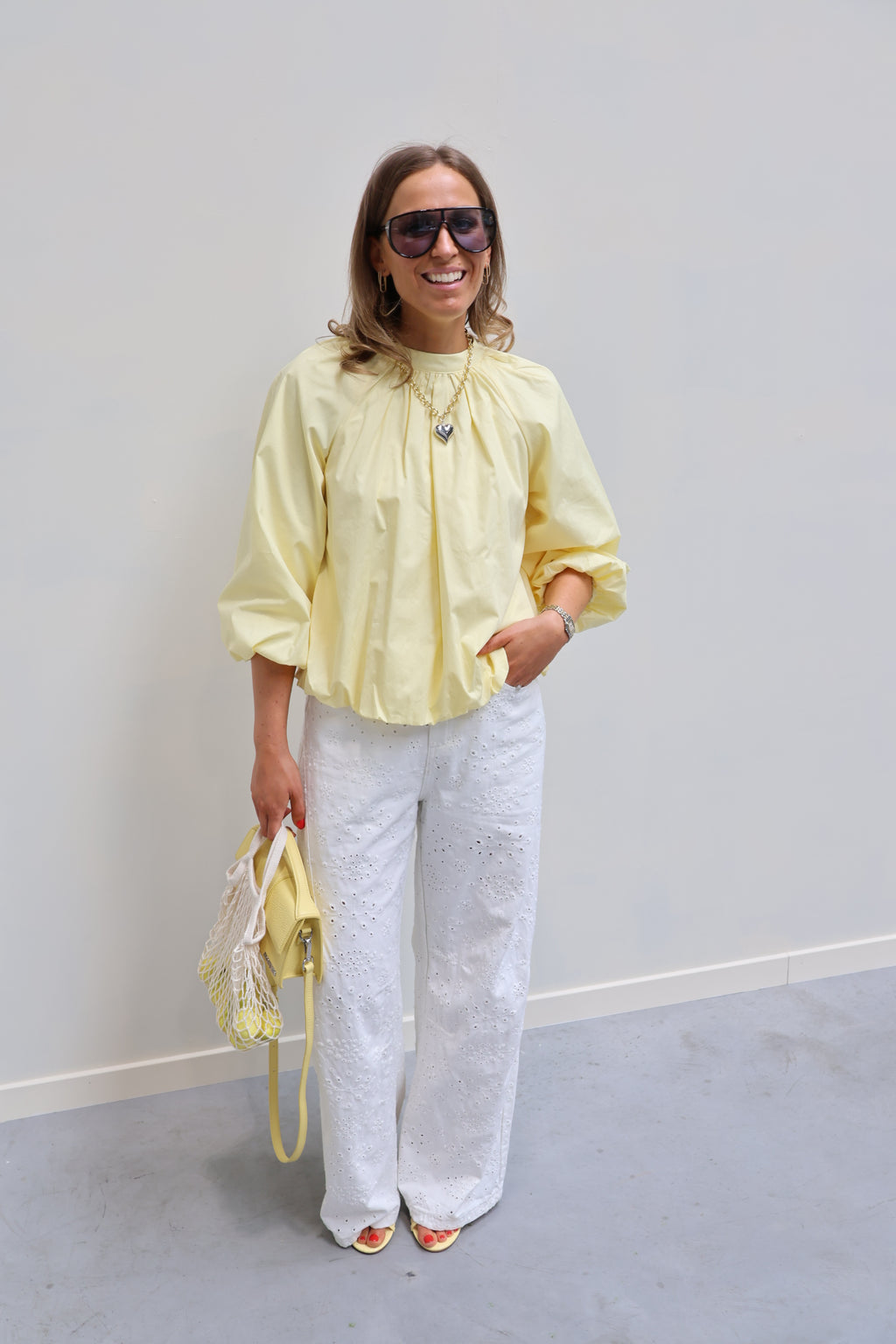 Alexe broderie jeans wit