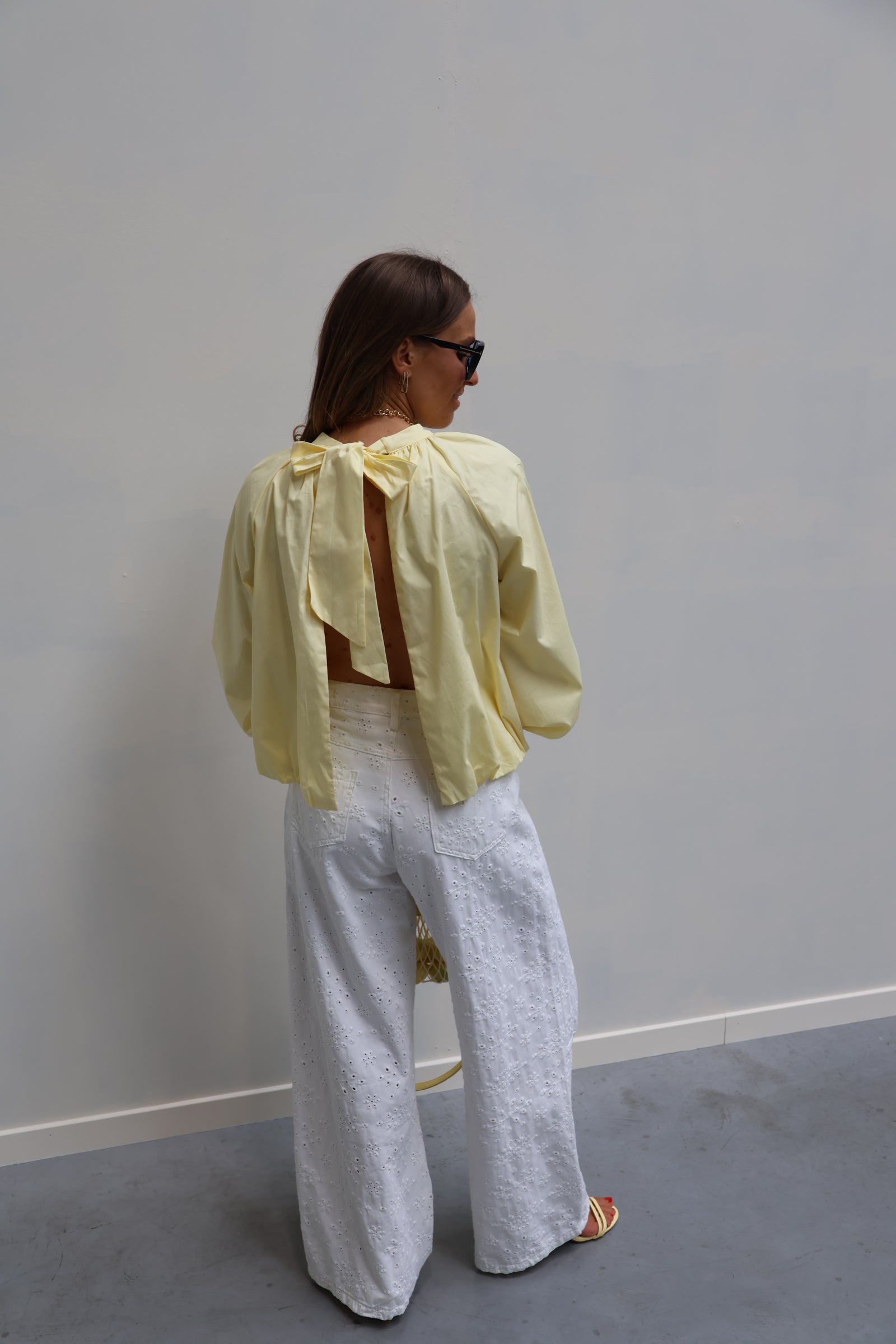 PRE-ORDER Rio open rug blouse geel