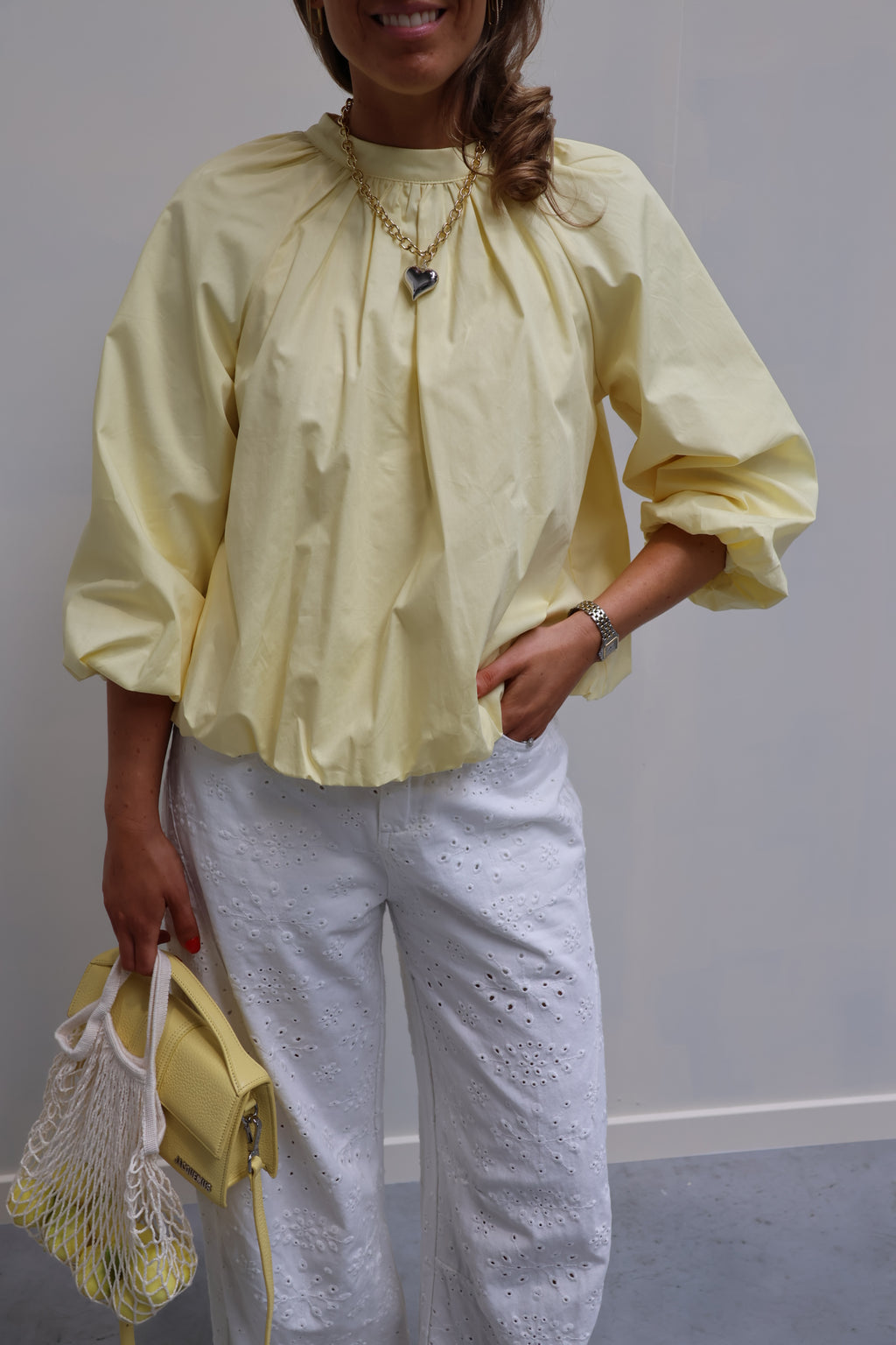 PRE-ORDER Rio open rug blouse geel