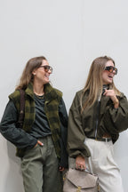 Veerle cropped jasje kaki