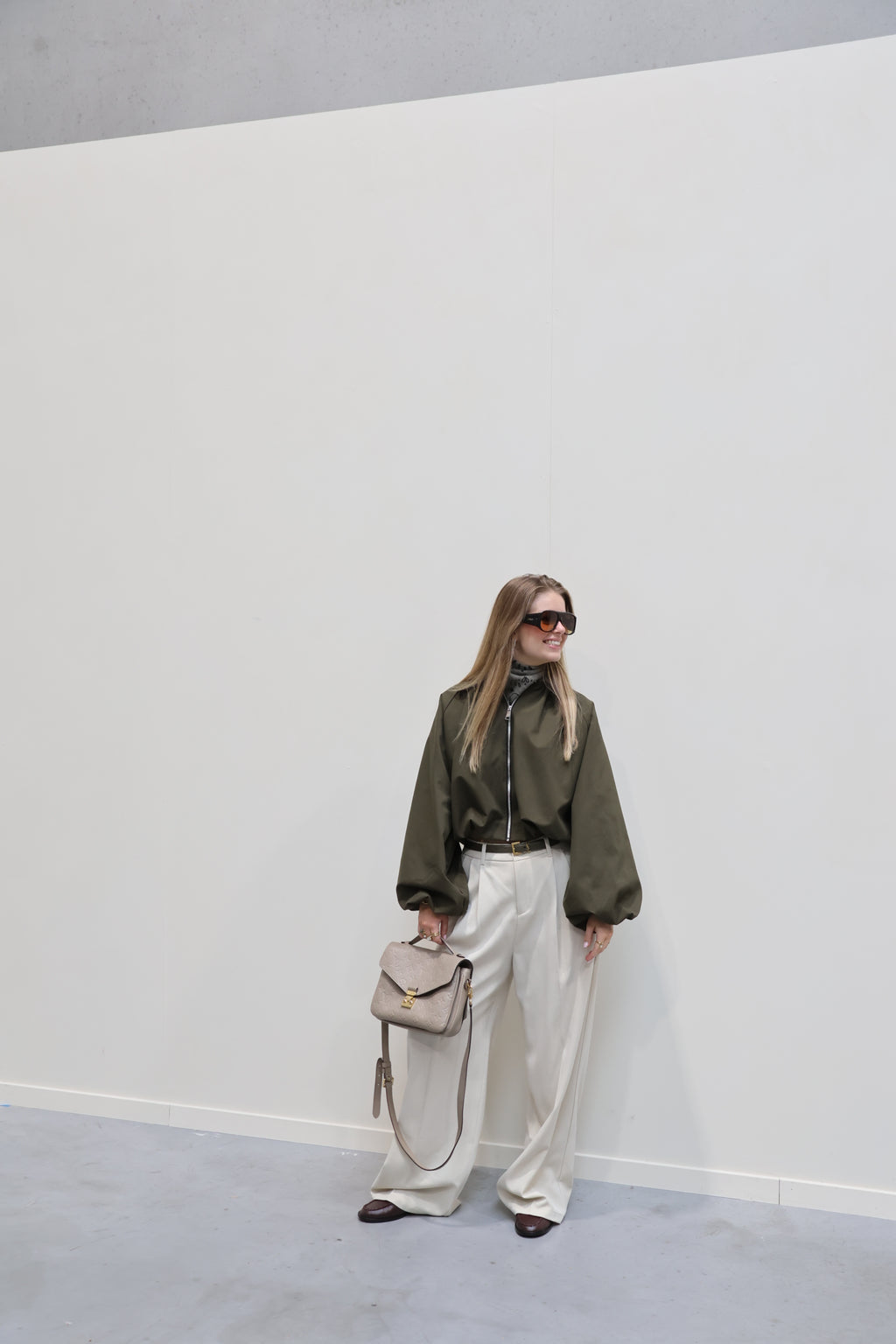 Veerle cropped jasje kaki