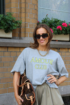 Amour club T-shirt grijs