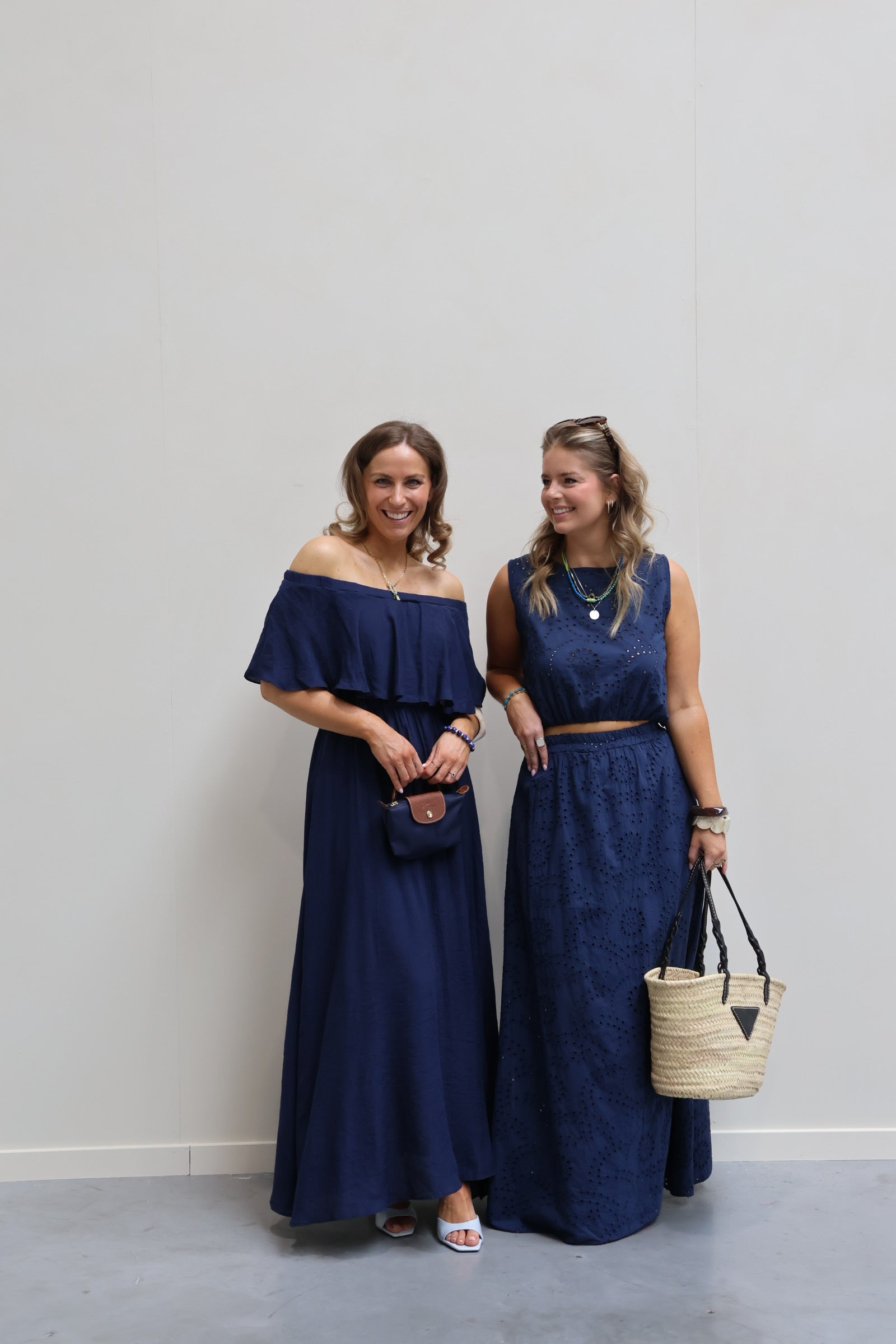 Olivia broderie set marine