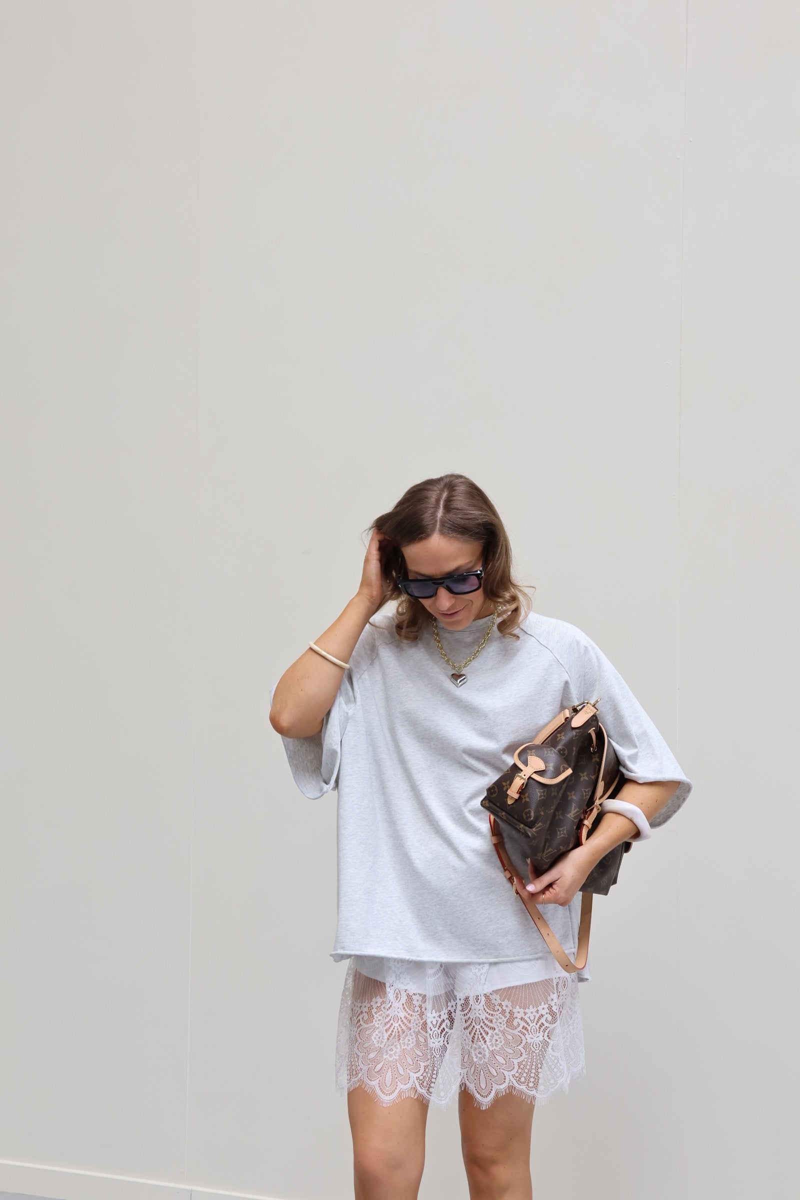 Gulia oversized T-shirt grijs