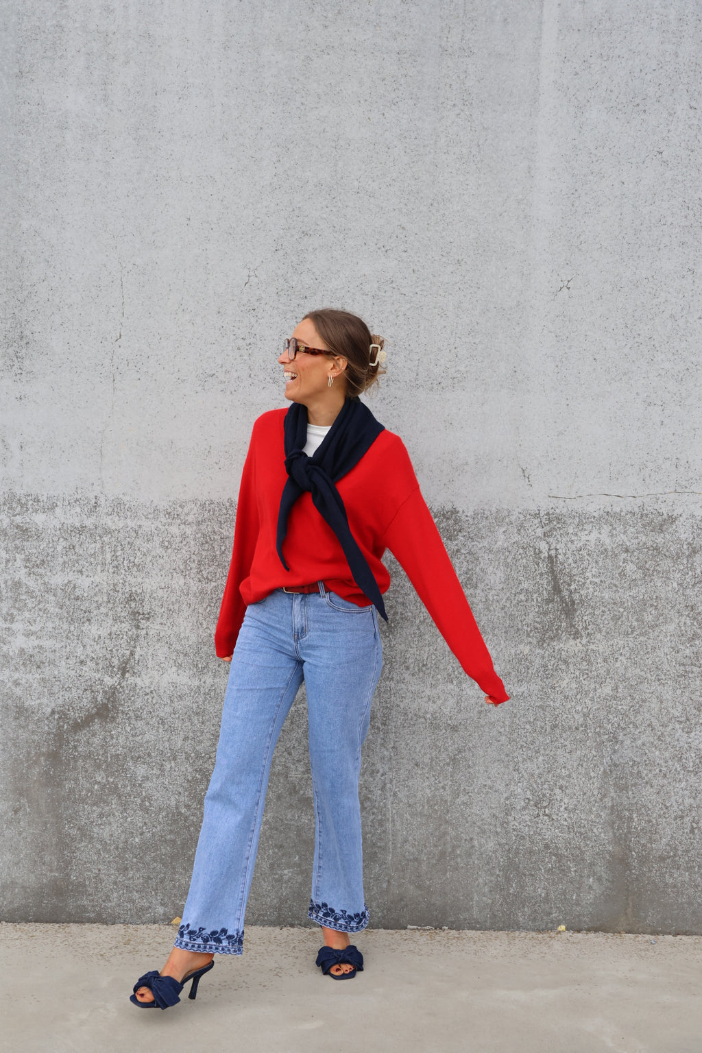 Nona flower detail jeans