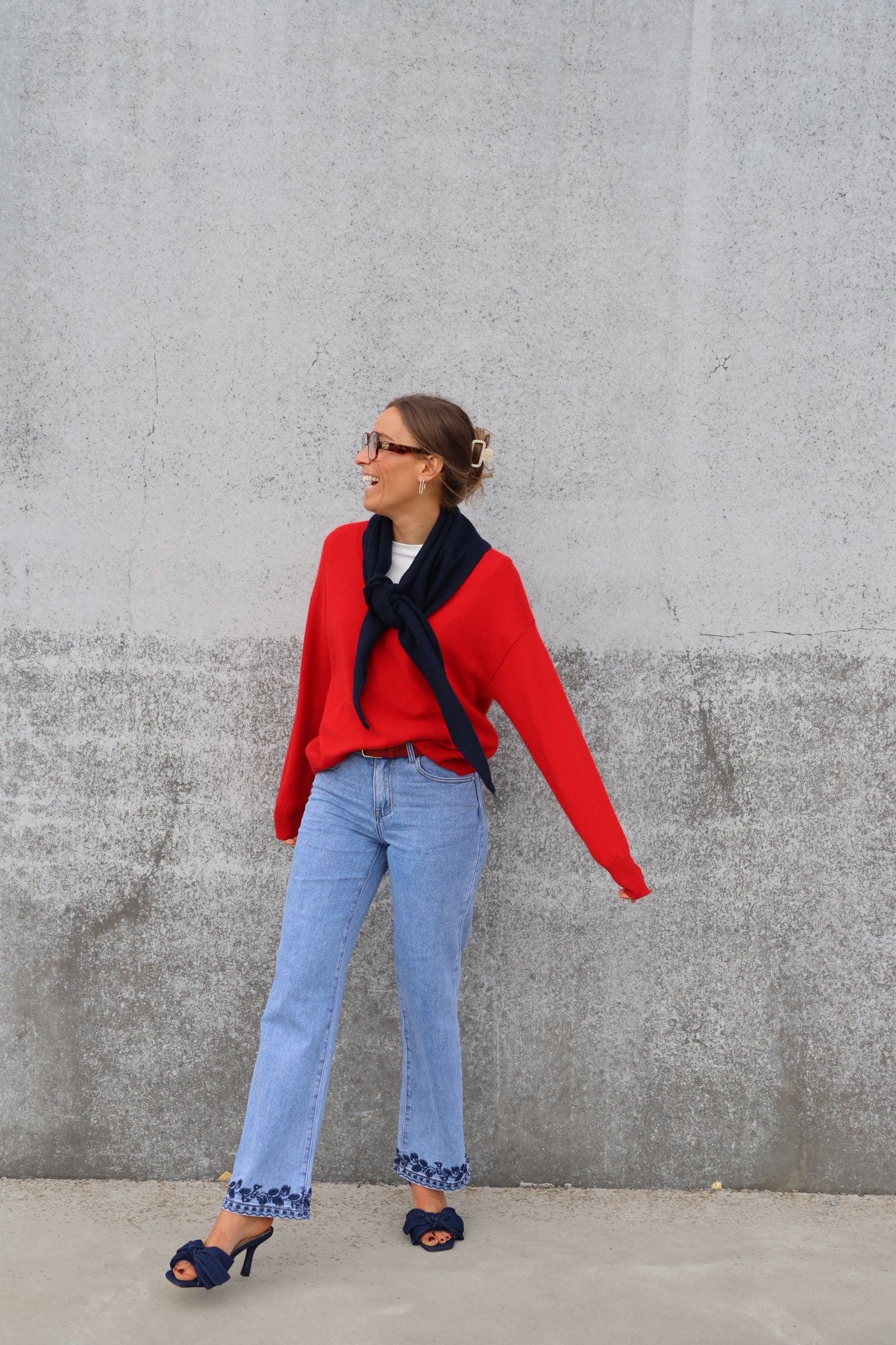 Nona flower detail jeans